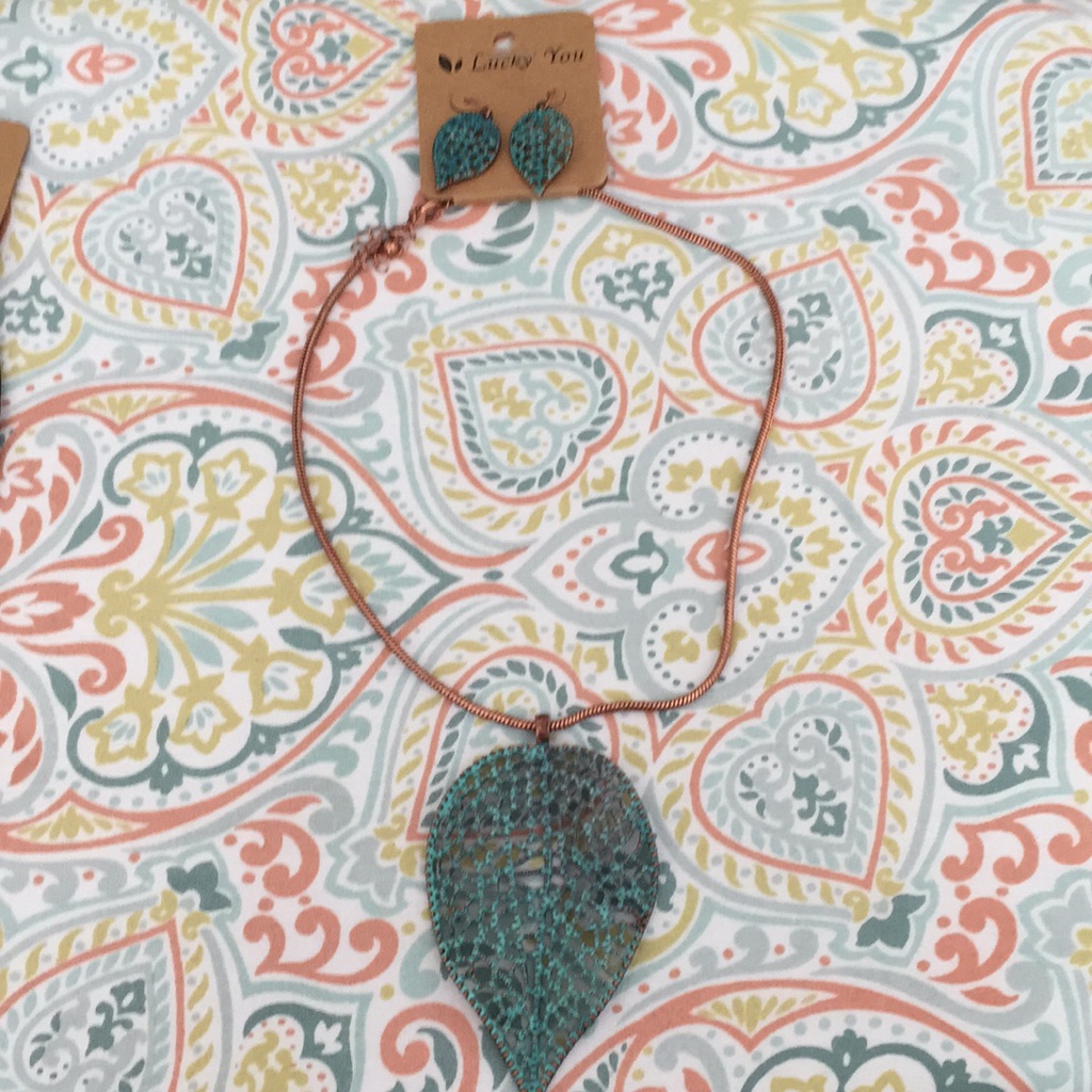 Patina Lucky You Necklace And Earring Set